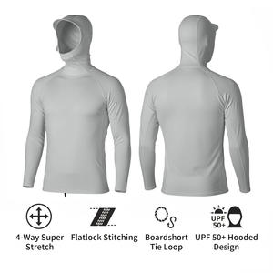 Maglietta Rash Guard Personalizzata a Maniche Lunghe con Cappuccio UPF 50+ Protezione Solare per Nuoto Snorkeling Immersioni - Product Image 2