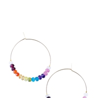Pendientes de Aro Dorados Estilo Boho con Cuentas de Piedra Natural, Joyería de Moda de Acero Inoxidable para Mujer, Uso Diario, Venta al Por Mayor