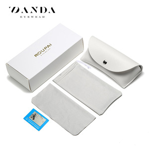 Roupai Eyeglasses <b>Case</b> Set PU Leather Rectangle Blue Light Blocking For <b>Sunglasses</b> And Glasses Storage - Product Image 1