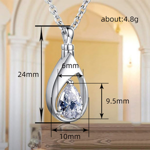 Collana con Pendente a Goccia d'Acqua Muse Tears per Donne, Elegante Catena da Collo alla Moda per Uso Quotidiano - Product Image 4