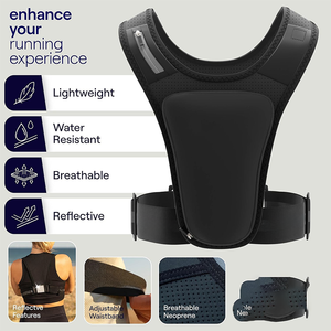Gilet de course à pied tendance, écologique, avec porte-téléphone, antivol, imperméable, poche portable, ceinture ajustable, réfléchissant, OEM/ODM - Product Image 2