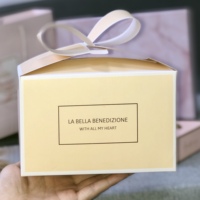 Customized Textured Matt Fancy Art Paper Foldable Candle Gift Box With Inserts Candle Packaging Boxes for Flower Gift P