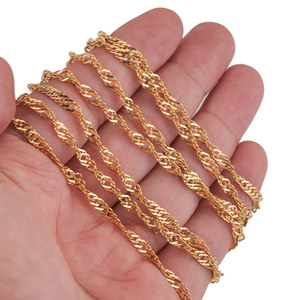 Wholesale 1.5-2.5MM Stainless Steel Water Wave <b>Necklace</b> <b>Chain</b> for DIY Handmade Anklets & Jewelry Accessories - Product Image 4