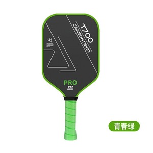 Raquette de pickleball en fibre de carbone T700 Pro verte avec design antidérapant sans bordure - Product Image 5