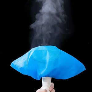 Disposable Thickened Non Woven Fabric Shoe Covers Blue Breathable Dustproof Non Slip Wear Resistant Anti Static For Home Indoor - Product Image 2