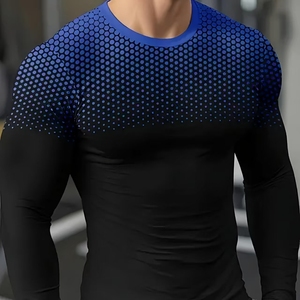 T-shirt de compression respirant à manches longues pour homme, idéal pour le MMA, la course, le BJJ, le fitness et les arts martiaux - Product Image 2