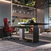 Ensemble de mobilier de bureau exécutif minimaliste à commande intelligente et réglable, au style design moderne - Bureau de PDG