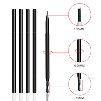 Crayon à sourcils végétalien de haute qualité en gros, crayon à sourcils double fin, crayon à sourcils à marque privée
