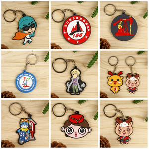 Factory Custom logo PVC Rubber Cartoon Character Key Chain Custom Silicone Keychain