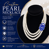 Collier tendance avec pendentif symbole Zeta Phi Beta, chaîne à 3 rangs de perles d'imitation, en alliage de zinc, cadeau idéal pour les sororités