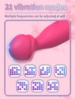 Vibrateur portatif OEM en silicone liquide, tête de dildo, masseur clitoridien, rechargeable, 20 fréquences