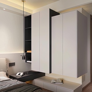 Armoire en bois moderne sur mesure avec portes, facile à <span class=keywords><strong>assembler</strong></span>, gain de place, <span class=keywords><strong>meubles</strong></span> de chambre à coucher pour la maison - Product Image 1