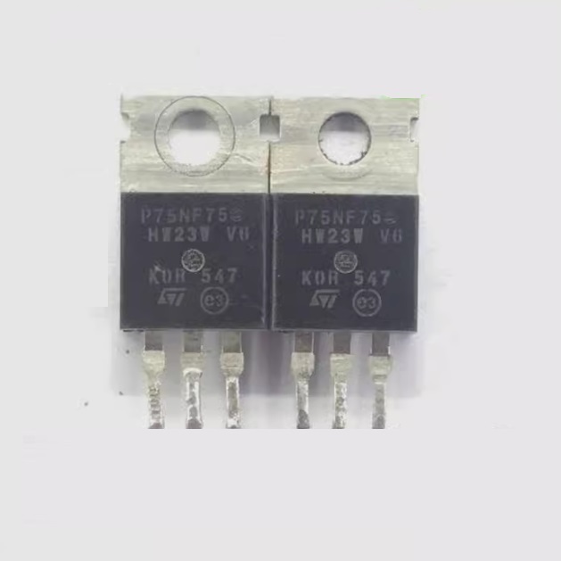 10 full foot disassembly P75NF75 75N75 field-effect transistor large chip 75A 75V
