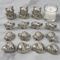 Figurines sculptées en pyrite naturelle en gros : Mini Maneki-neko, Chat, Éléphant, Tortue, Chat endormi – Statues DIY pour la guérison et la décoration intérieure