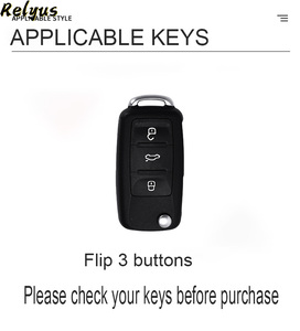 ABS xe gấp <span class=keywords><strong>Key</strong></span> trường hợp bìa cho Volkswagen <span class=keywords><strong>VW</strong></span> Polo Golf Passat TIGUAN Bọ Cánh Cứng Caddy <span class=keywords><strong>T5</strong></span> up EOS Skoda Octavia ghế Leon altea - Product Image 2