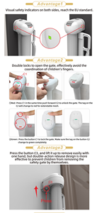Nouvelle arrivée Barrière de sécurité pour bébé à une main Barrière de sécurité rétractable pour <span class=keywords><strong>escalier</strong></span> <span class=keywords><strong>Protection</strong></span> de porte pour la maison SG018 - Product Image 5