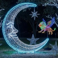 Farol Grande de Parque de Atracciones con Luces LED para el Día de Muertos en México, Decoración Luminosa, Faroles Temáticos para Festivales
