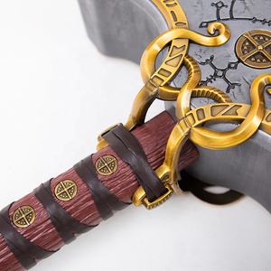 Full Metal 1:1 Escala <span class=keywords><strong>God</strong></span> of <span class=keywords><strong>War</strong></span> <span class=keywords><strong>Ragnarok</strong></span> Cosplay Arma Réplica Mjolnir Thor Hammer - Product Image 4