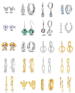 Boucles <span class=keywords><strong>d</strong></span>'oreilles Blue Moon - Élégantes et polyvalentes, en argent 925 et zircon, pour fiançailles, design sophistiqué, artisanat exquis - Product Image 1