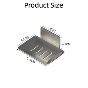 Support mural en acier inoxydable sans perçage - <span class=keywords><strong>Porte</strong></span>-<span class=keywords><strong>savon</strong></span> à séchage rapide avec design inclinable intelligent pour lavabo de salle de bain, cuisine et douche - Product Image 6