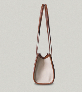 Bolso de Hombro de Estilo Clásico Nuevo, con Logotipo Personalizado, de Cuero y Lona, para Mujer - Product Image 4