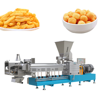 Machine industrielle automatique de fabrication de snacks soufflés, mélangeur-friteuse pour ligne de production de farine de maïs et de blé, certifiée CE ISO, en acier inoxydable