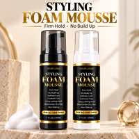 Mousse Rambut Alami Profesional, Busa Penata Rambut Tahan Lama, Tidak Mengelupas, Mendefinisikan Rambut Keriting, Produk Pelembap untuk Rambut Keriting