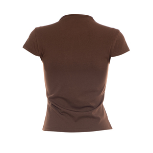 Viviblook C26TP007 Nouveaux hauts d'été décontractés à manches courtes et découpes pour femmes - Product Image 5