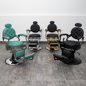 Nouvelle arrivée de fauteuil de salon moderne en cuir coloré à fond rond, fauteuil inclinable avec grande pompe hydraulique, fauteuil de barbier - Product Image 4