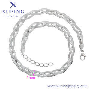 T000945916 XUPING ювелирные изделия, плоская цепочка со змеиным крестом, простое ретро-индивидуальность, модное сшитое ожерелье с холодным ветром - Product Image 2