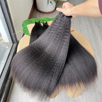 Extensions de cheveux humains vierges bruts de qualité supérieure 12A 15A 100% non traités, cheveux péruviens raides crépus, double trame, paquet de cheveux humains