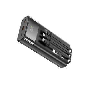Promotion Power Bank 20000mah With Built in 3 Cables Travel Friendly Portable Charger USB-C Output PD 22.5W Fast Charging