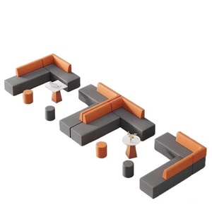 Divano Lungo Moderno Facile da Pulire per Ufficio, Istituti di Formazione, Reception, Angolo Relax, Personalizzabile in Legno - Product Image 3
