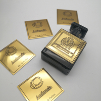 Étiquette de bouteille en verre personnalisée de luxe en aluminium doré avec logo privé, impression personnalisée, autocollant en aluminium pour cosmétiques et parfums