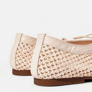 <span class=keywords><strong>Scarpe</strong></span> Basse da Donna in <span class=keywords><strong>Rafia</strong></span> Intrecciata Stile Mary Jane con Punta Quadrata e Fiocco, Casual Retrò Francese, per Autunno e Vacanze, Antiscivolo e Morbide - Product Image 3