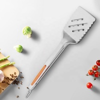 Pince de cuisine pour barbecue, en acier inoxydable, robuste, de haute qualité, avec manche en bois, ustensile de cuisine