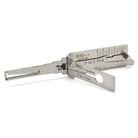 Vente flash HU83 Lishi 2 en 1 Ensemble de crochets de serrure Outil manuel Adapté au décodeur Ouvre-serrure Lishi Outils de serrurier