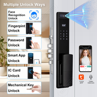 Tuya entièrement automatique 3D reconnaissance d'empreintes digitales du visage serrure intelligente étanche extérieur WiFi interphone vidéo sécurité pour porte d'entrée