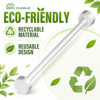 YIJIALE Tringle de tension multi-usages 25 mm 75-110 cm, verrouillage par torsion, sans perçage, sans outil, robuste, antirouille, pour salle de bain et buanderie