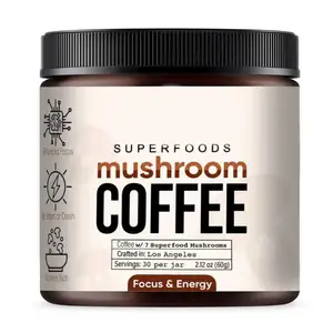 OEM价格有机灵芝咖啡混合灵芝灵芝蘑菇速溶咖啡3合1减肥健康灵芝提取物