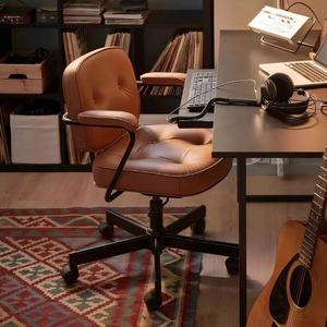 Chaise de <span class=keywords><strong>bureau</strong></span> rétro de style nordique Alefys, design ergonomique, structure en acier, base à cinq branches, accoudoirs fixes, réglable en hauteur <span class=keywords><strong>et</strong></span> pivotante - Product Image 4