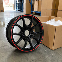 Jantes monobloc forgées 18-22 pouces noires et rouges à rayons fendus concaves 5x112/114.3/120 Sport
