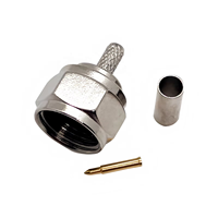 Conector Coaxial RF Macho Tipo F de Cobre QQX F-J-1.5, 75 Ohmios, Chapado en Oro y Níquel, para Cable RG174 RG179 RG316 de TV