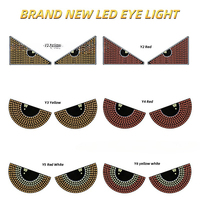 Nouveau Style 12V USB 11 Modes de couleur lumière LED fenêtres décoration rvb diable yeux phares écran d'affichage Zhouzi voiture accessoires