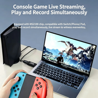 4K HDTV Video Capture Card Game Audio Adapter for HD-MI to USB 2.0 Cam Link Card for Computer 4K/1080p Record Device MP4
