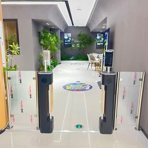 Contrô<span class=keywords><strong>le</strong></span> d'accès de sécurité de <span class=keywords><strong>tourniquet</strong></span> d'oscillation de reconnaissance des visages fait sur commande d'usine RFID SUS304 <span class=keywords><strong>tourniquet</strong></span> rapide de porte de barrière d'oscillation d'induction - Product Image 2