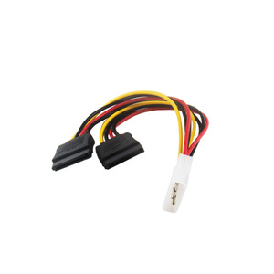 Cable de alimentación de 4 pines IDE a doble cable de 15 pines, adaptador de disco duro Serial ATA de cobre de 18 AWG - Product Image 2