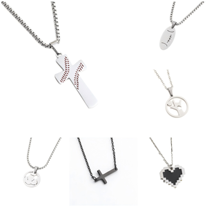 สร้อยคอสแตนเลสสไตล์ฮิปฮอป62แบบแฟชั่นจี้รูปการ์ตูนจี้รูปตัวเลขทำจากสแตนเลสสุดหรู<span class=keywords><strong>คู่</strong></span>รัก - Product Image 1