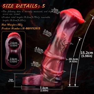 NNSX Penis Sleeve with Vibrator Sex Toys Realistic Horse Penis Extender <b>Dildo</b> Vibrating Cock Ring Sleeve Penis Enlarger for Men - Product Image 4