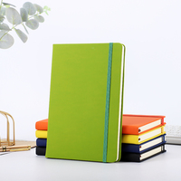 2022 nouveauté A5 cahier de haute qualité en cuir PU bureau Journal bande élastique Logo personnalisé Pages lignées couverture rigide en gros